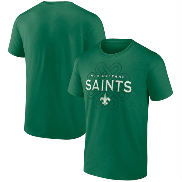 Men's New Orleans Saints Kelly Green Celtic Knot T-Shirt Men's New Orleans Saints Kelly Green Celtic Knot T-Shirt